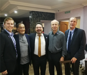 Delegation der WHZ mit Präsident Prof. Yerezhep A. Mambetkaziyev (eine kasachische Legende) der KAFU